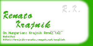 renato krajnik business card